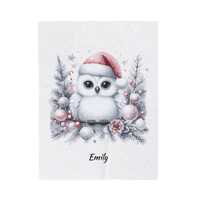 Personalized Owl Blanket: Cozy Velveteen Throw, Holiday Home Decor