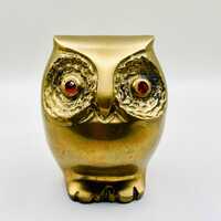 Vintage brass owl, owl figurine