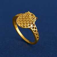 Handmade Brass Owl Ring – Boho Animal Spirit Adjustable Jewelry