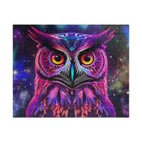 Jigsaw Puzzle, Cosmic Owl Design, Celestial Mist and Stars, 110 252 520 1014 Pieces, Relaxing, Enter