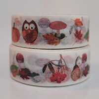 Owl Washi tape, Scrapbooking, 10m length/15 mm wide, 1 Full roll
