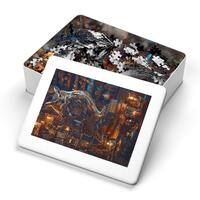 Owl-Themed Jigsaw Puzzle with Tin | Cozy Home Décor Game, Family Fun Activity, Gift for Puzzl
