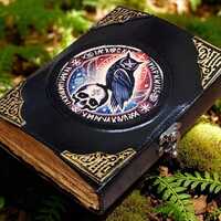 Gothic Owl Leather Journal: Handmade Vintage Writing Notebook