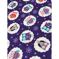 Studio E Wings N Things Owls Fabric 1/2 yard x 44" Cotton Purple with Cute Owl Print