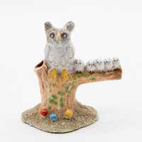 Vintage Basil Matthews Pottery Owl & Owlets Figurine