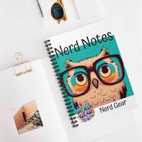 Nerdy Owl Spiral Notebook: Academic Journal for Students