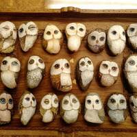 Custom Owl Rock OOAK Hand painted Made to Order