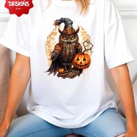 Halloween Owl T-Shirt, Spooky Graphic Tee, Trick or Treat, Sublimation Shirt, Fall Costume, Haunted 