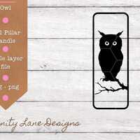 Owl Halloween Candle SVG File: Dollar Store Pillar (SVG/PNG)