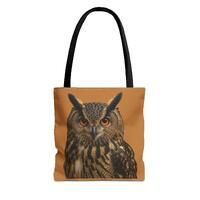 Stylish Owl Tote Bag, Nature Lover Gift, Eco-Friendly Shopping Bag, Animal Print Purse, Wildlife Ent