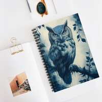 6" x 8" Owl Spiral Notebook, Owl notebook, Journaling, Note Taking, Gift for Owl Lovers, C