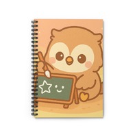 Cute Owl Spiral Notebook, Aesthetic Journal for Kids, School Supplies, Gift for Students, Back to Sc