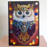 Carnet hibou, carnet chouette, carnet animal, carnet fait main, carnet diamond painting, bloc notes,