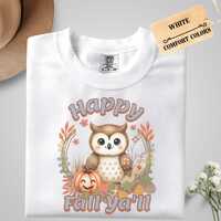 Owl Animal Lover Shirt, Comfort Colors, Cute Fall Shirt, Gift for Mom, Gift for Grandma, Vintage Sty