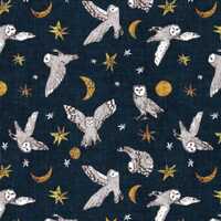 Lovey, Baby Blanket, or Adult Blanket: Luna Owl. Woodland. Minky. Soft. Cuddly. Navy Blue. Gold. Boy