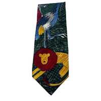 WWF World Wildlife Fund Silk Tie Design No. 104 Animal Print Lions Owls Rams