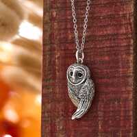 Vintage Barn Owl Necklace, Elegant Nature-Inspired Jewelry, Fall & Autumn Accessory, Symbolic Je