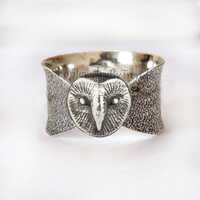 Owl Face Ring, Animal Lover owl Ring, 925 Sterling Silver Owl Ring, Owl Signet Ring, Barn Owl Ring, 