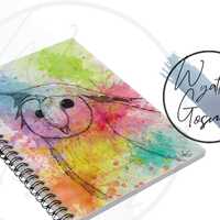 Playful Owl Watercolor Spiral Notebook | 6x8 Journal with Lined Pages | Cute Owl Stationery | Artist