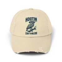 Hootin' Distressed Cap, Owl Lover's Hat, Casual Style Cap, Vintage Cap, Gift for Nature Enth