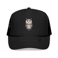 Red Owl Embroidered Foam Trucker Hat, Summer Accessory, Outdoor Adventure Gear, Gift for Nature Love