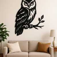 Owl Wall Art decor Wild nature  DXF SVG– CNC Plasma Cutting File – Deer and Flowers