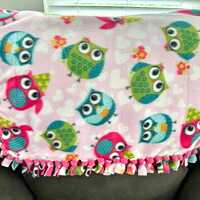 Pink Owl Blanket