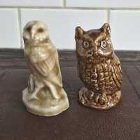 Vintage Wade Whimsies Miniature Ceramic Owl Figurines Set Of 2 Wade England Collectibles