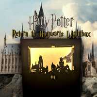 Harry Potter Owl Post Lightbox – Hogwarts Castle 3D Scene, Papercut Shadowbox with LED Lightin