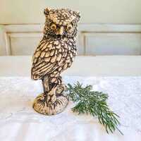 Mid Century Ceramic Owl Figurine with Googly Eyes