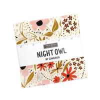 NEW! Night Owl Charm Pack by Gingiber for Moda Fabrics 42 pcs - Charming woodland whimsy fabric