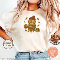 Comfort Colors® Cute Fall Owl Shirt, Cozy Fall Tshirt, Trendy Cute Autumn Owl TShirt, Fall Seaso