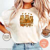 Comfort Colors® Cute Fall Owls Shirt, Cozy Fall Tshirt, Trendy Cute Autumn Owls TShirt, Fall Sea