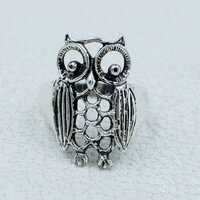 Sterling Silver Owl Ring – Vintage Boho Animal Jewelry