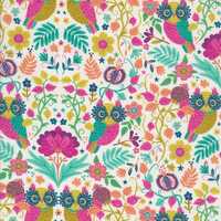Living Wild- White Owl Damask: Sold by the 1/2 yard
