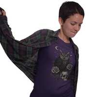 Black Owl & Skull Long Sleeve Tee for Dark Aesthetic Lovers, Gothic Apparel, Halloween Gift, Cas
