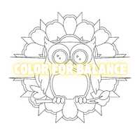Adorable Owl Mandala Coloring Page | Tattoo Flash Style Animal Line Art | Printable Digital Download