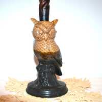 Vintage Owl Tabletop Candle Holder Decor Kitsch Cottage Core Retro 1970's