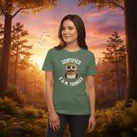 Certified 3 a.m. Thinker Fun Owl T-Shirt - Retro Vintage Tee, Unisex & Eco-Friendly