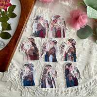 Princess and Owl Stickers: Vintage Fairytale Scrapbooking Die Cuts