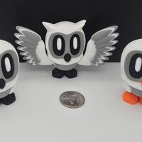 Blob Lab Snowy Owls | Desk Decor, 3D Print, Figurine
