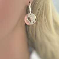 Owl Earrings dangle silver handmade witchy jewelry unique dangling spooky gothic earrings gift for n