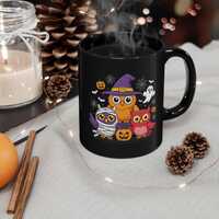 Owl Mug, Bird Lover Gift, Animal Coffee Cup, Unique Tea Mug, Nature Inspired Kitchen Decor