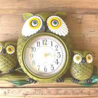 Retro Owl Wall Clock