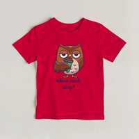 Funny Owl T-shirt – Whooo needs sleep? t-shirt, cute coffee lover kids shirt, tired night owl 