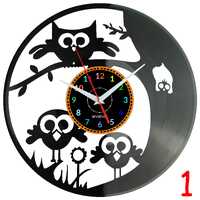 Owl Wall Clock • Vinyl Record Clock • Unique Gift for Owl Lovers • Animal Decor for H