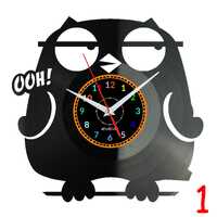 Owl Wall Clock • Vinyl Record Clock • Unique Gift for Owl Lovers • Animal Decor for H