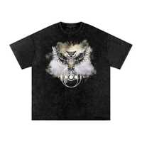 Owl Sacred Geometry T-Shirt | Wisdom & Intuition Graphic Tee | Acid Wash Premium Cotton Unisex S