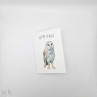 Funny Owl Card &ndash; You&rsquo;re So Wise | Cute Owl Greeting Card | Teacher Thank You Card | Anim