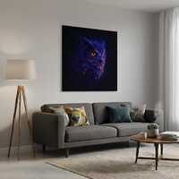 Cosmic Owl Wall Art – Surreal Cosmic Owl Canvas Print, Multiple Sizes, Luxury Wildlife Home De